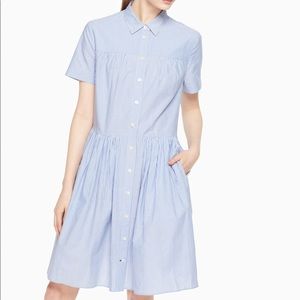 Kate Spade Broome St. Striped Poplin Shirt Dress
